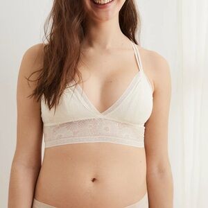 AERIE Cream Lace Bralette small